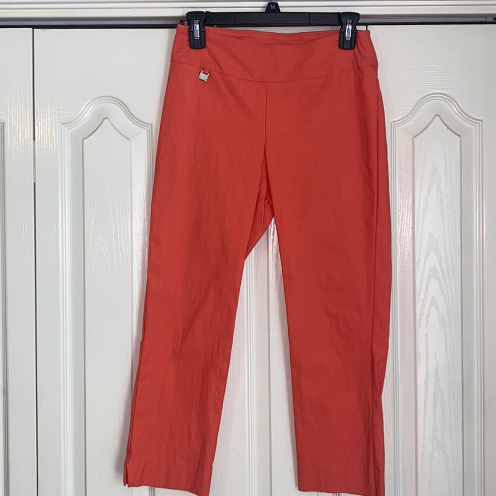 Orange/Coral casual dressy pants/capris - size 2